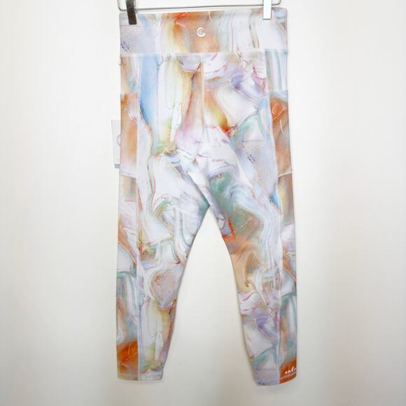 NWT Calme by Johnny Was Multi Marble High Waist Endurance Leggings L - Picture 4 of 9